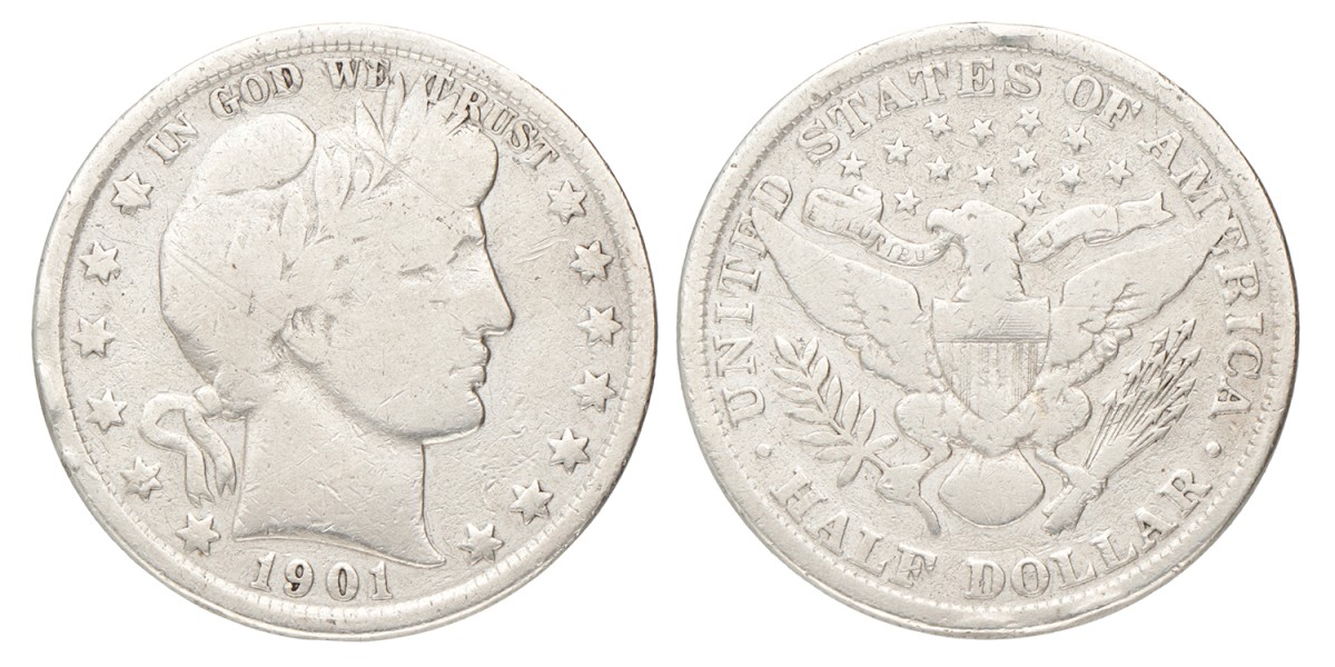 USA. 'Barber' Half Dollar. 1901.