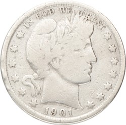 USA. 'Barber' Half Dollar. 1901.