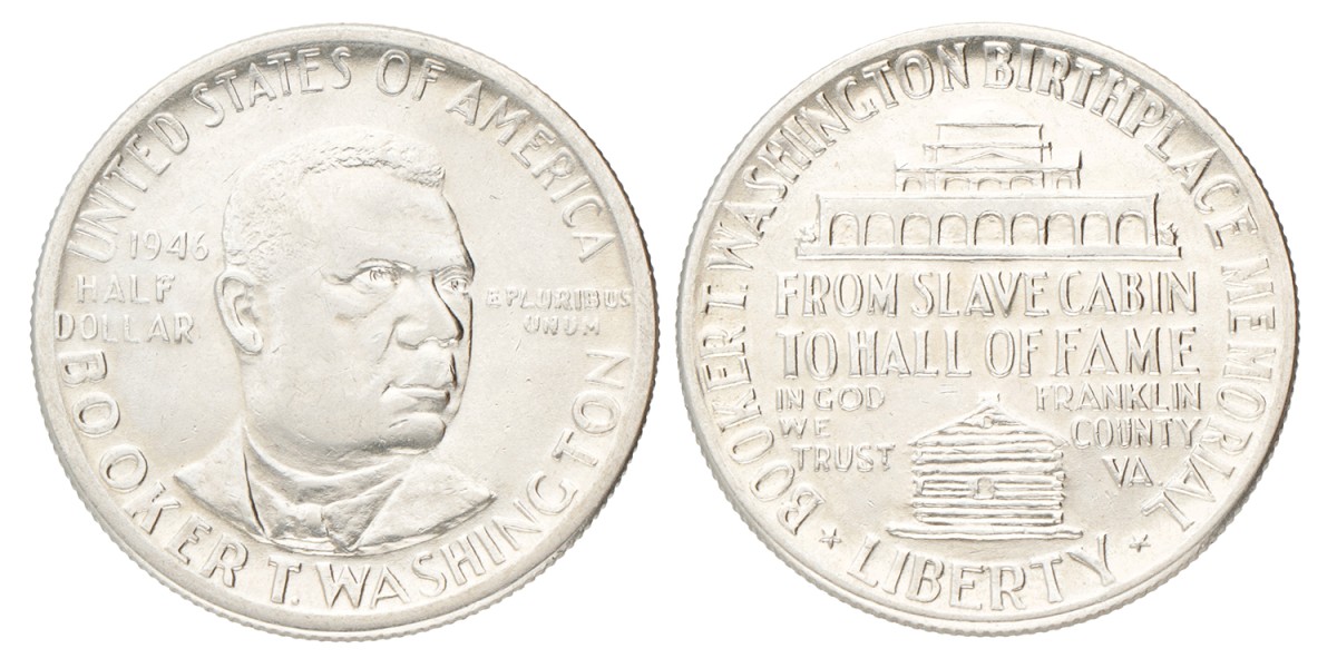 USA. Half Dollar - Booker T. Washington Memorial. 1946.