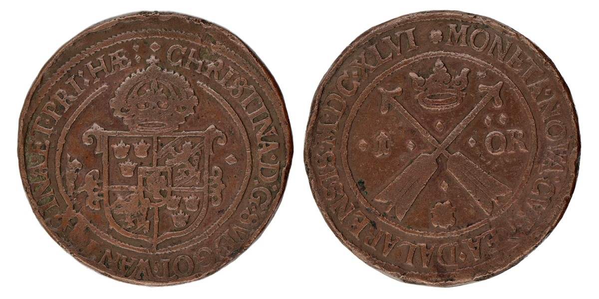 Sweden. Kristina I. 1 öre. 1646.