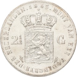 2½ gulden. Willem III. 1863. Zeer Fraai +.
