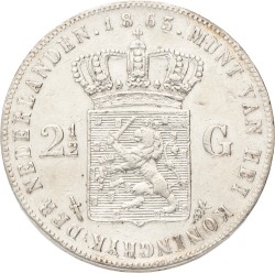 2½ gulden. Willem III. 1863. Zeer Fraai +.