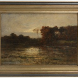 Emanuel Ernest Gerardus van der Ven (Den Bosch 1866 - 1944 Laren), Een moeraslandschap met geboomte.