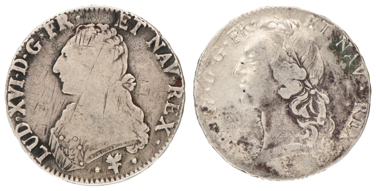 France. Louis XV - Louis XVI. Lot (2) 1 Écu. 1767 - 1789.