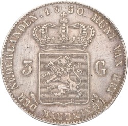 3 Gulden. Willem I. 1830. Zeer Fraai -.