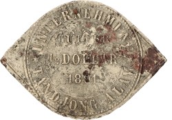 ½ Dollar - Plantagegeld. Nederlands-Indië. 1891. Zeer Fraai.