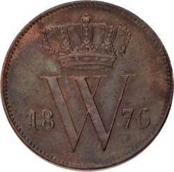 1 cent. Willem III. 1876. UNC -.