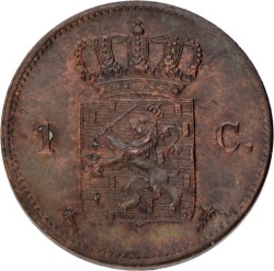 1 cent. Willem III. 1876. UNC -.