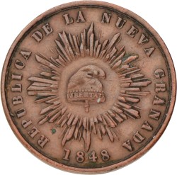 Colombia. ½ Tenth of Real. 1848.