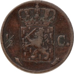 ½ cent. Willem I. 1832. Zeer Fraai -.