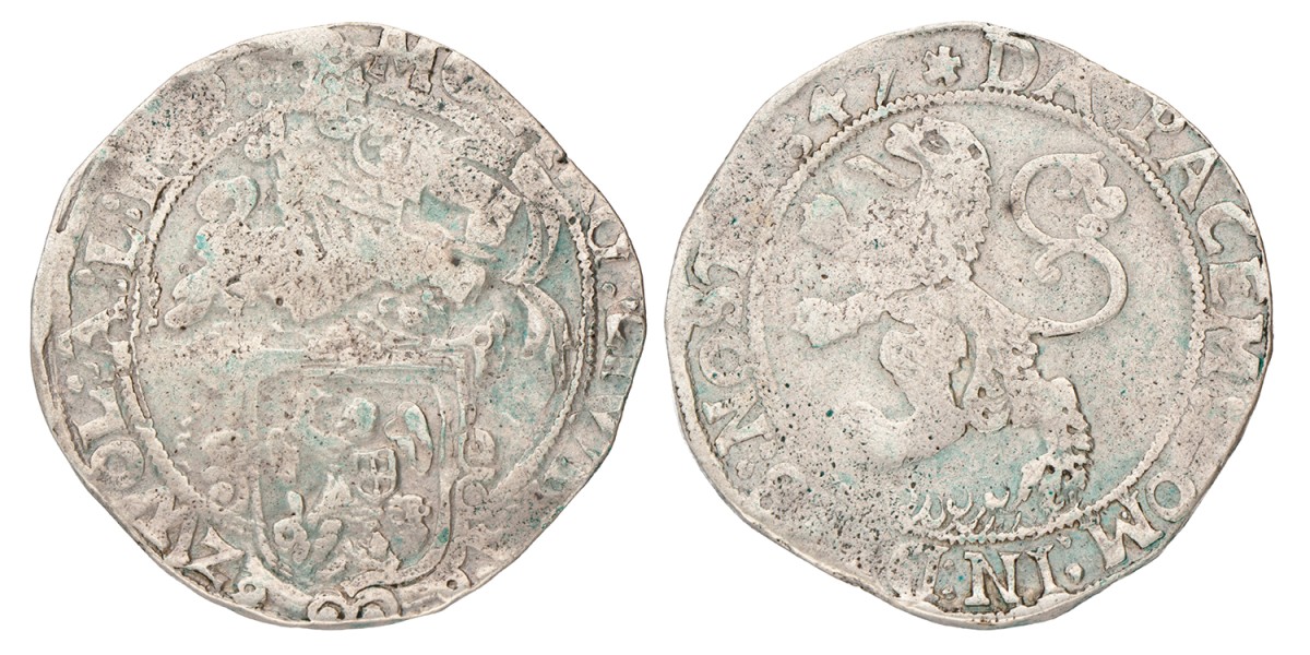 Leeuwendaalder op stedelijke muntslag. Zwolle. 1647. Fraai / Zeer Fraai.