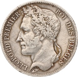 Belgium. Leopold I. 5 Francs. 1832.