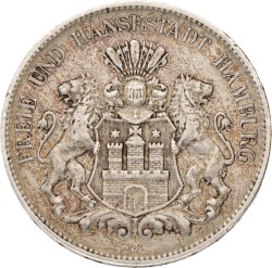 German states. Free Hanseatic city of Hamburg. 5 Mark. 1903 J.