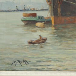 John Rockx (Spaarnwoude 1892 - 1952 Rotterdam), Schepen in de haven van Rotterdam.