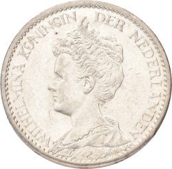 1 gulden. Wilhelmina. 1911. Prachtig.