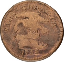 Great Britain. Isle of Man. James Stanley. 'Sans Changer' ½ Penny. 1733. F +.