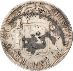 Mexico. Spanish colony. Charles III. 8 Reales - With Asian banker marks. 1772 FM MO.