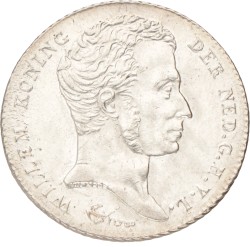 1 Gulden. Nederlands-Indië. Willem I. 1839. Prachtig / UNC.