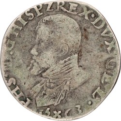 Halve filipsdaalder. Gelderland. Filips II. 1563. Fraai.