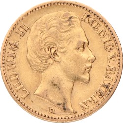 German states. Bavaria. Ludwig II. 20 Mark. 1872 D.