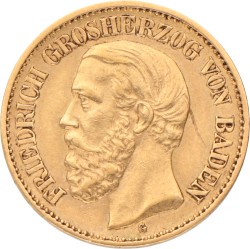 German states. Baden. Friedrich I. 10 Mark. 1881 G.