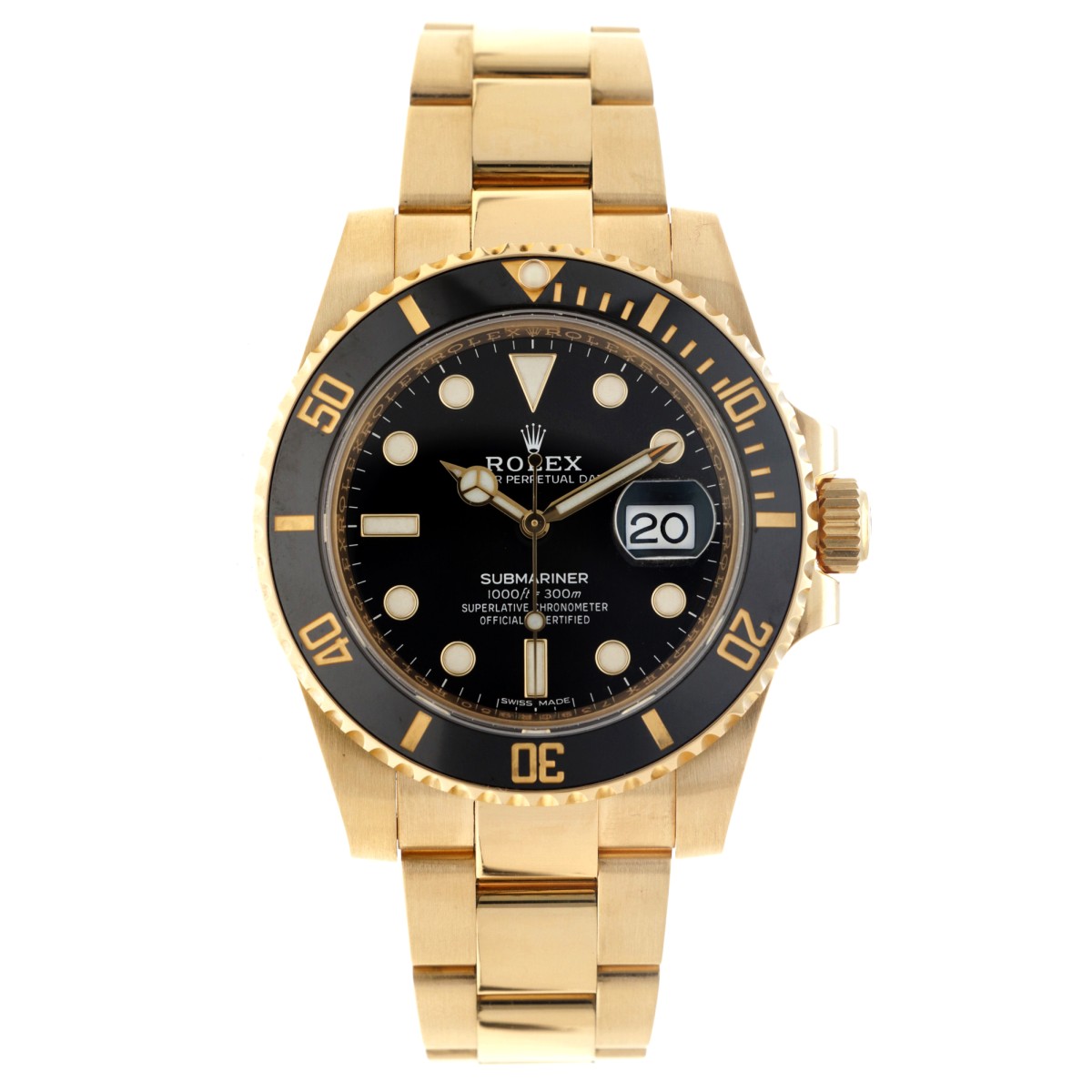 Rolex Submariner Date 116618LN 18 kt. goud - Rolex garantie - Herenhorloge - 2020