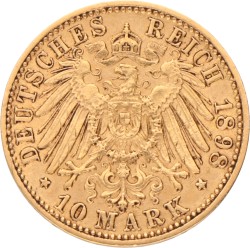 German states. Hessen. Ernst Ludwig. 10 Mark. 1898 A.