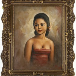 Balinese School, 20e eeuw. Portret van een Balinese Schone.