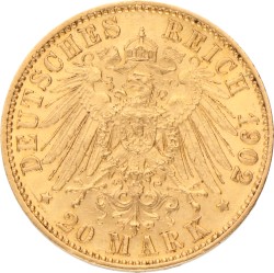 German states. Prussia. Wilhelm II. 20 mark. 1902 A.