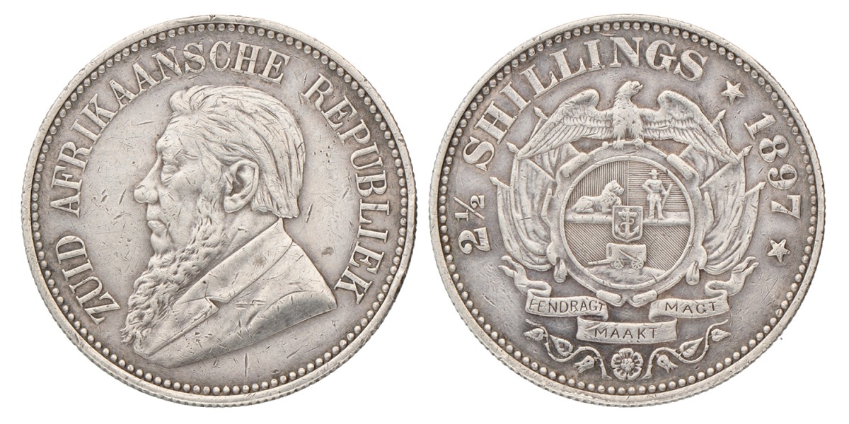 South Africa. Zuid Afrikaansche Republiek. 2½ Shillings. 1897.