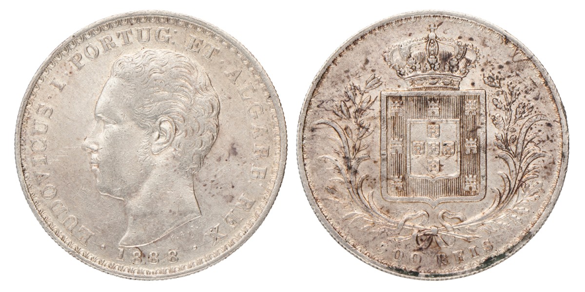 Portugal. Luis I. 500 Reis. 1888.