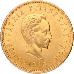 Cuba. Republic. José Martí. 5 Pesos. 1916.