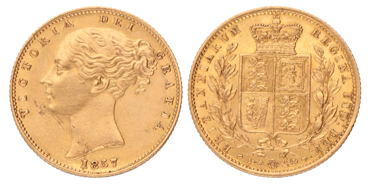 Great Britain. Victoria. 1 Sovereign. 1857.