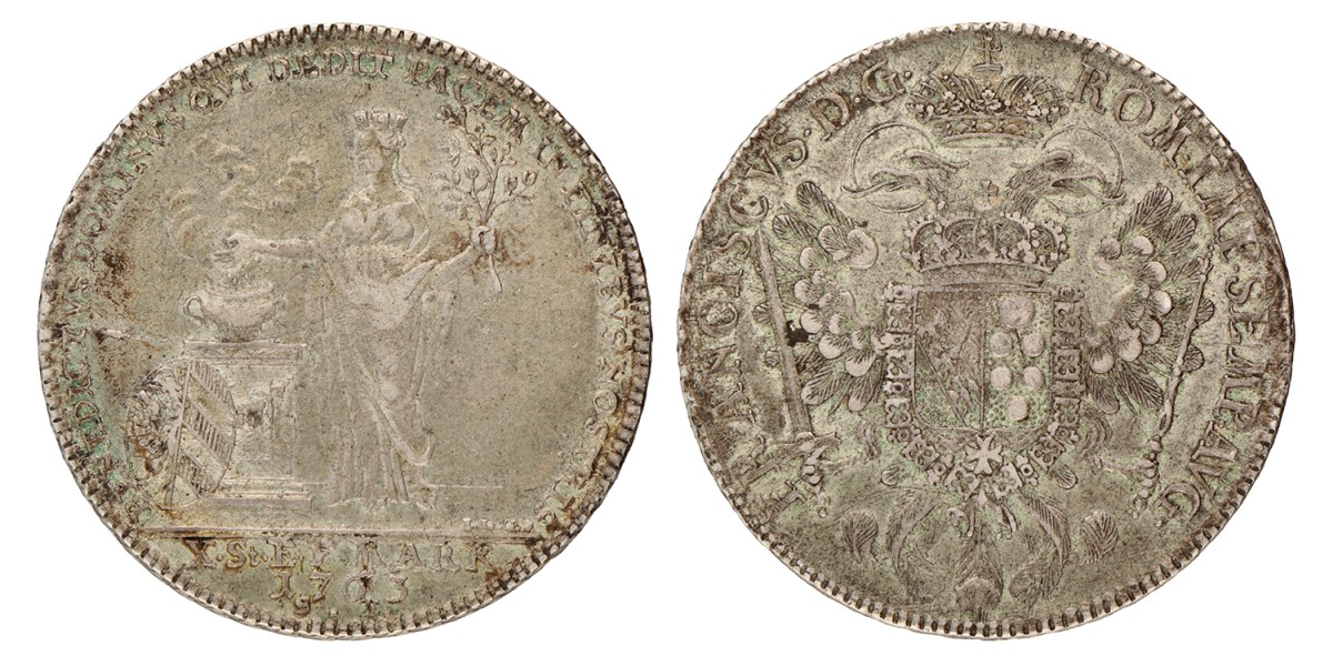 German states. Nürnberg. Franz II. Thaler. 1763.