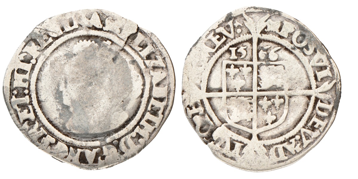 Great Britian. Elizabeth I. 6 Pence. 1566.