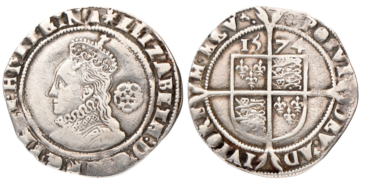 Great Britain. Elizabeth I. 6 Pence. 1574.