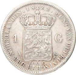 1 gulden. Willem I. 1822 U. Fraai / Zeer Fraai.