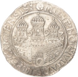 Arendrijksdaalder. Kampen. Rudolf II. 1597/96. Zeer Fraai +.