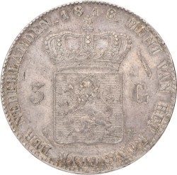 3 Gulden. Willem I. 1818 U. Zeer Fraai +.