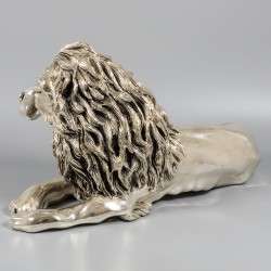 Liggende leeuw zilver.