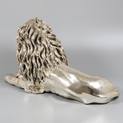 Liggende leeuw zilver.