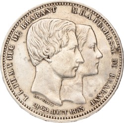 Belgium. Leopold I. 5 Francs - Medallic of the mariage of the duke and duchess of Brabant. 1853.