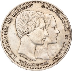 Belgium. Leopold I. 5 Francs - Medallic of the mariage of the duke and duchess of Brabant. 1853.