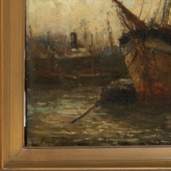 Evert Moll (Voorburg 1878 - 1955 Den-Haag), zeilklippers in de haven van Rotterdam.