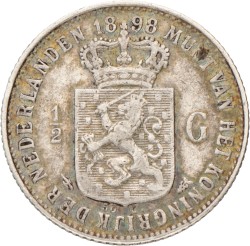 ½ Gulden. Wilhelmina. 1898. Zeer Fraai -.