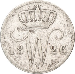 25 Cent. Willem I. 1826 U. Fraai.