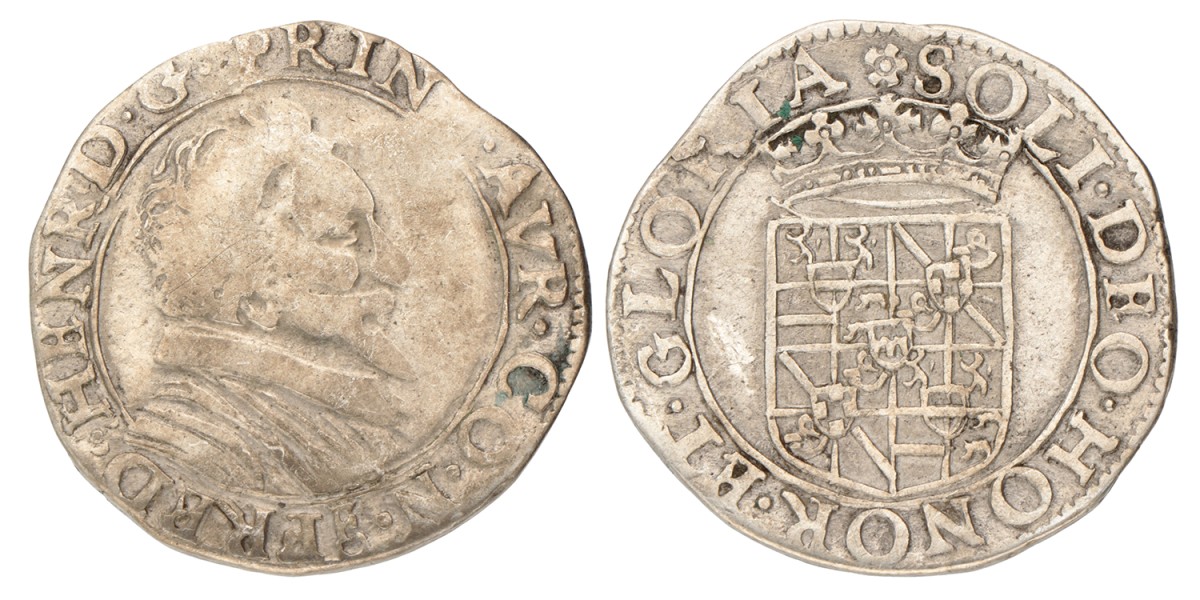 France - feudal. Principality of Orange. Frédéric Henri de Nassau. Teston. N.D. (1625 - 1647).