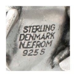 Sterling zilveren modernistische ring door Deense designer Niels Erik From.