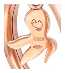  Pomellato DoDo BWG 9K roségouden 'Brisé' ring met hangertje.
