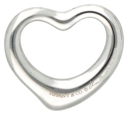 Elsa Peretti voor Tiffany & Co. 'Open Heart' zilveren hanger.